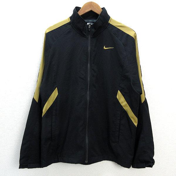 k□ナイキ/NIKE DRI-FIT ウォームアップジャケット/ジャージ【XL】黒