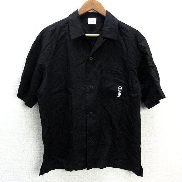 美品 SOPHNET. ソフ オープカラー ネイビー 半袖 シャツ 開襟 M k□ジーユー×ソフ/1MW by SOPH 331-323488 オープンカラーシャツ
