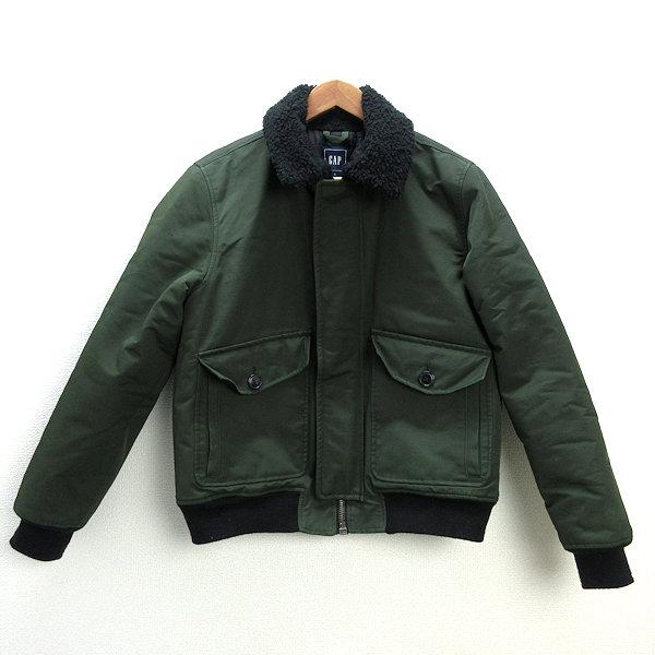 k□ギャップ/GAP 襟ボア デッキジャケットJKT【S】緑/MENS□91 k□ギャップ/GAP 襟ボア デッキジャケットJKT【S】緑/MENS□91