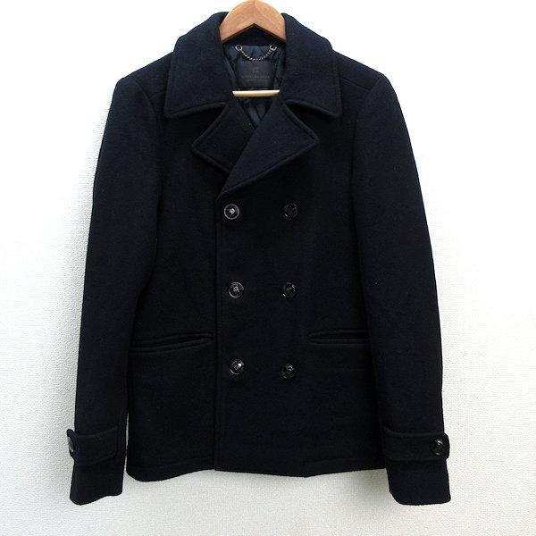 新品 scotch&soda ライダースピーコート a□スコッチ＆ソーダ/SCOTCH&SODA ピーコート【S】紺/MENS/59【中古