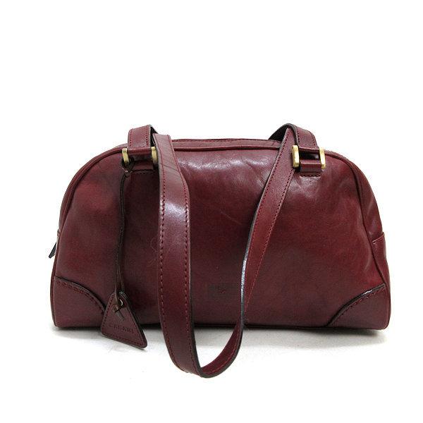 k□ITALY製□カサーニ/CASANI ボストントートバッグ/レザーバッグ/赤茶 
