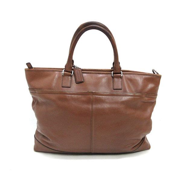 y□コーチ/COACH F71416 本革レザー トートバッグ□茶/MENS/188【中古