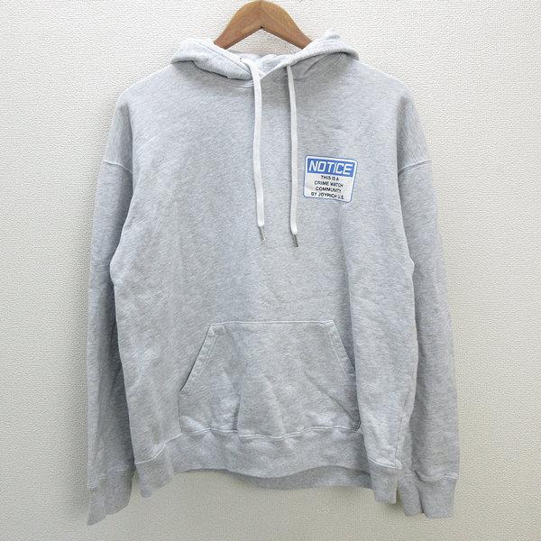 y□ジョイリッチ/JOYRICH スウェットパーカ□灰【メンズL】MENS/69 