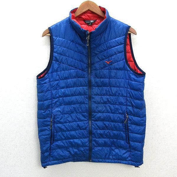 MIZUNO ダウンベスト y□ミズノ/MIZUNO OUTDOOR ダウンベスト□青【メンズL】MENS/46【中古