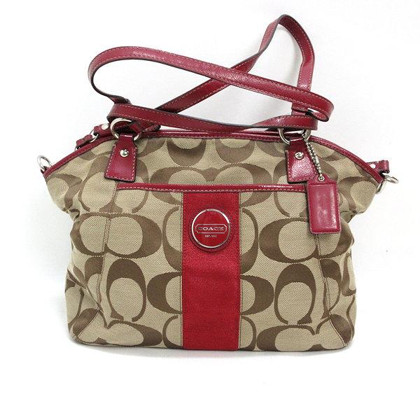 y□コーチ/COACH シグネチャー F17948 2way トートバッグ/ショルダー