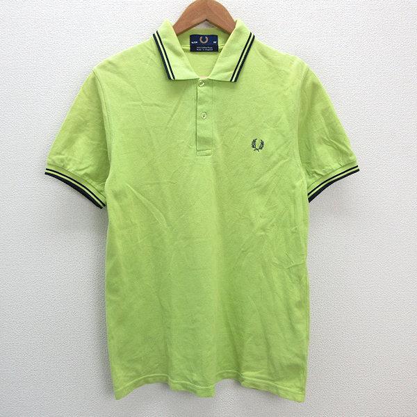 『希少カラー』　フレッドペリー　ポロシャツ　イングランド製　カーキ　【S】 s□イングランド製□フレッドペリー/FREDPERRY ロゴ刺繍 半袖