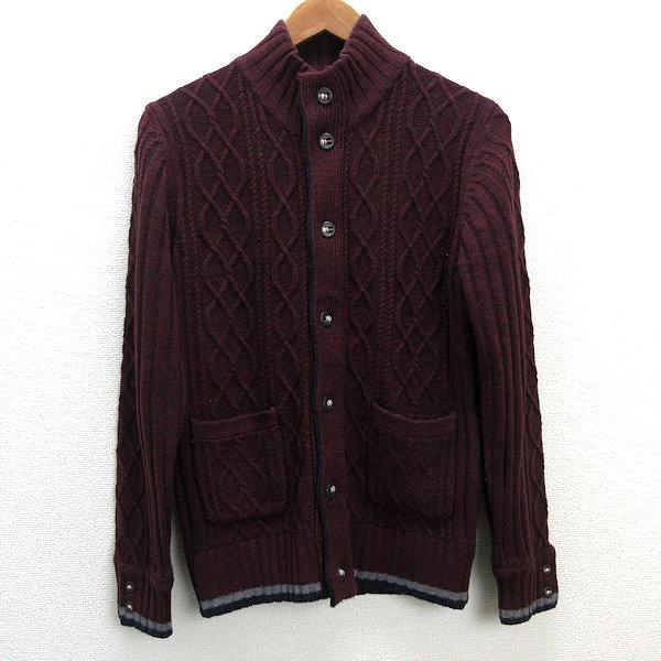 s□メンズメルローズ/MENS MELROSE ウール混 ニット カーディガン【4 