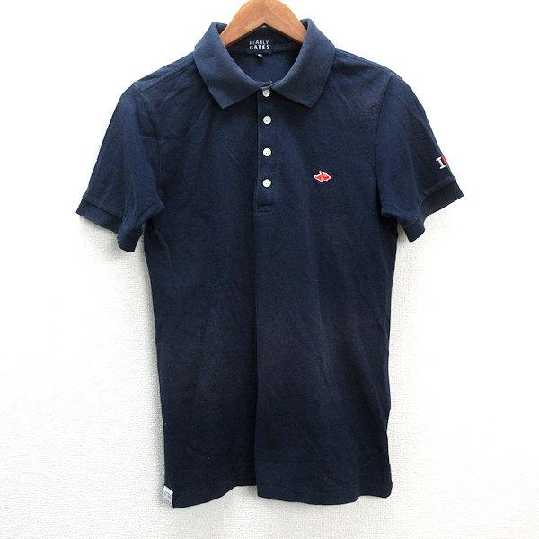 k□パーリーゲイツ/PEARLY GATES I LOVE GOLF 鹿の子地 半袖ポロシャツ