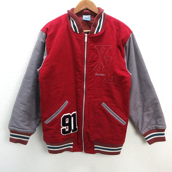 y□エクストララージ/X-LARGE スウェットスタジャン/スタジアムJKT□赤