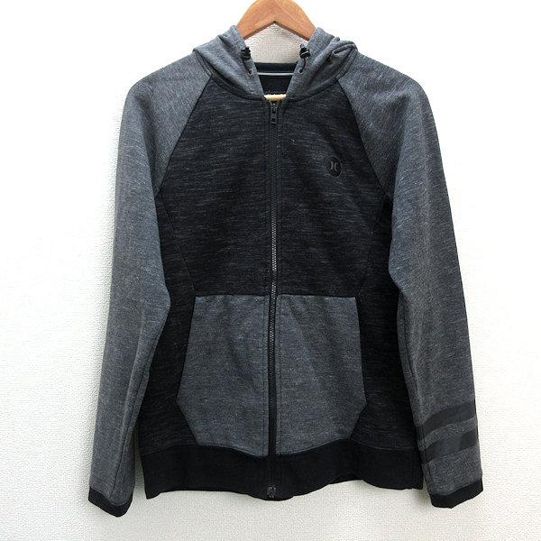a□ハーレー/HURLEY ジップアップ 長袖パーカー【S】黒/MENS/3【中古 
