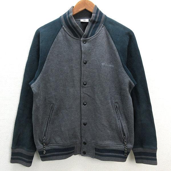 y□コロンビア/COLUMBIA スウェットスタジャン□灰/黒【メンズM y□コロンビア/COLUMBIA スウェットスタジャン□灰/黒【メンズM