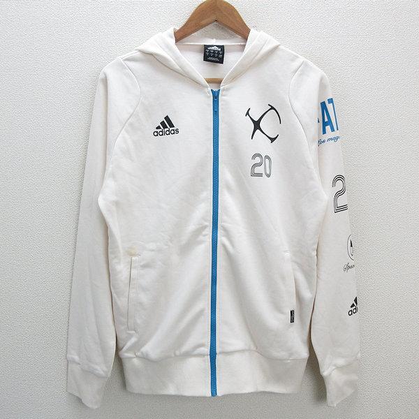 a□アディダス/Adidas JD1036 ロゴプリント ジップアップ