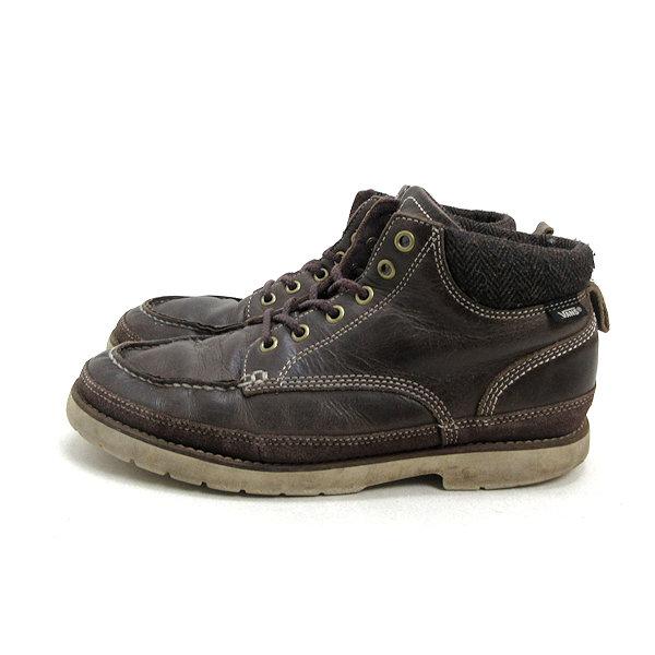 y□【26.5cm】バンズ/VANS ツイード レザーシューズ□茶MENS/9【中古 