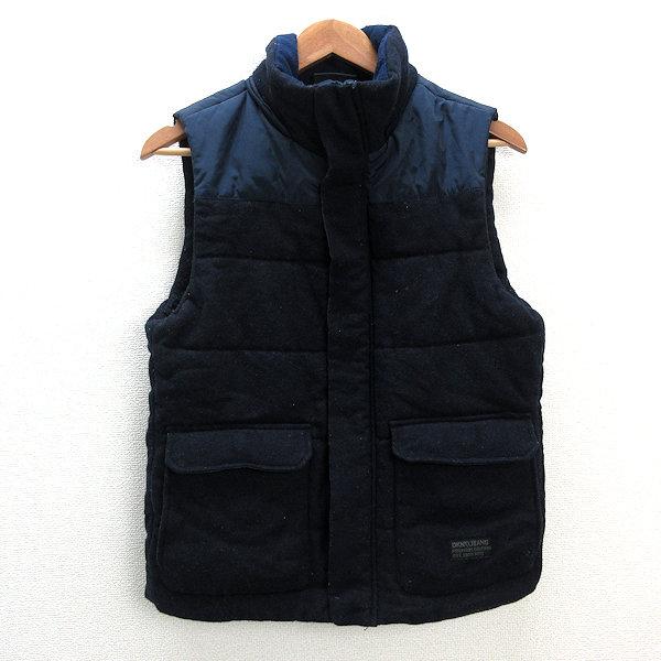 k□ダナキャラン/DKNY JEANS 中綿ウールベストJKT【M】紺/MENS□21 