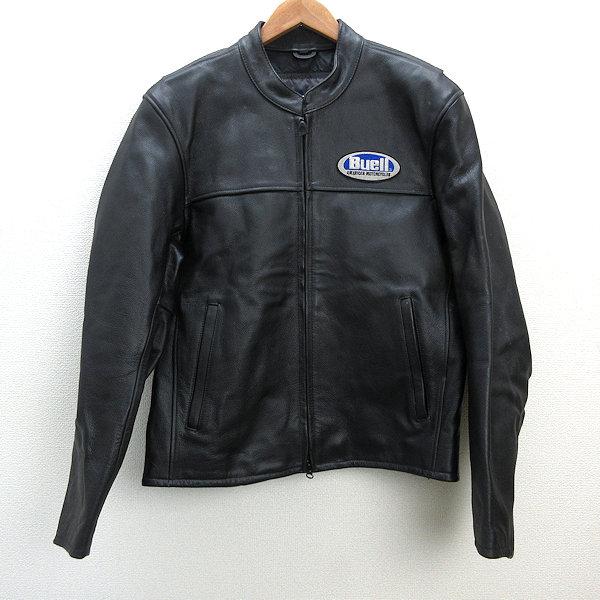 y□06年製□Buell ビューエル Leather Motorcycle Jacket Sライダース  