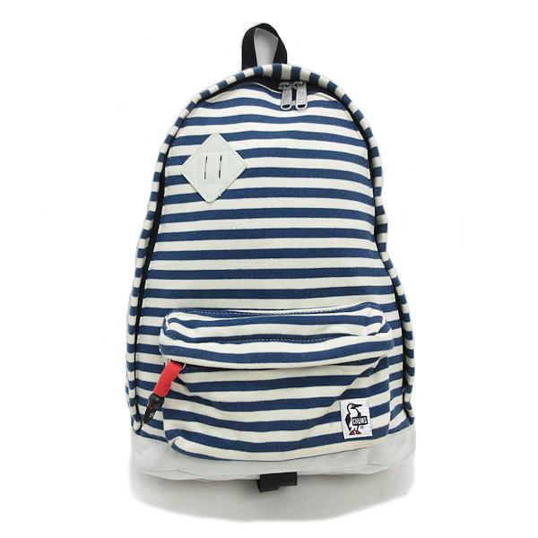 新品CHUMS チャムス 2ポケットデイパックリュック スウェットボーダー 