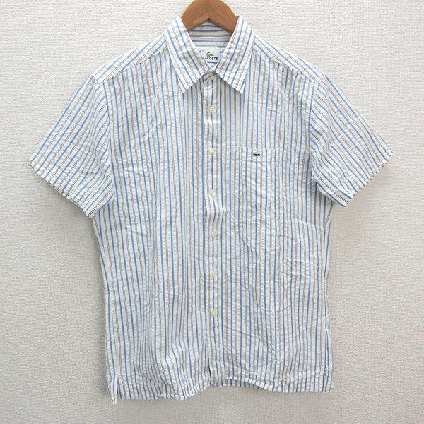 【美品】LACOSTE ラコステ 90s~ シアサッカー チェック 半袖シャツ 美品】LACOSTE ラコステ 90s~ シアサッカー チェック 半袖シャツ