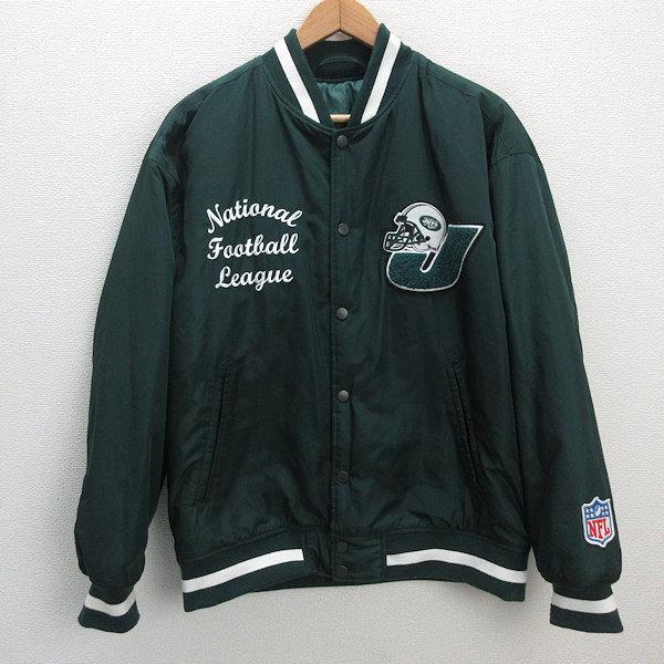 k□ジーユー/GU 311-320273 中綿スタジャン NFL NEW YORK JETS【L】緑 