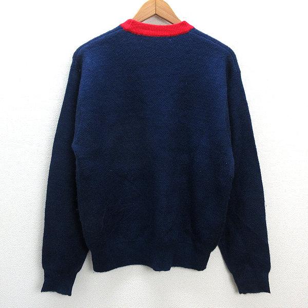 z□ジョイリッチ/JOYRICH クルーネックニットセーター□ネイビー 