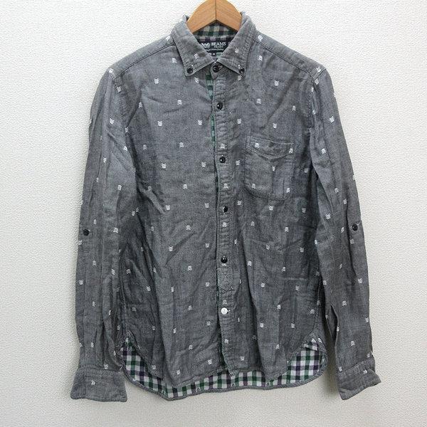 z□ビームスハート/BEAMS HEART 長袖シャツ ボタンダウン/スカル z□ビームスハート/BEAMS HEART 長袖シャツ ボタンダウン/スカル