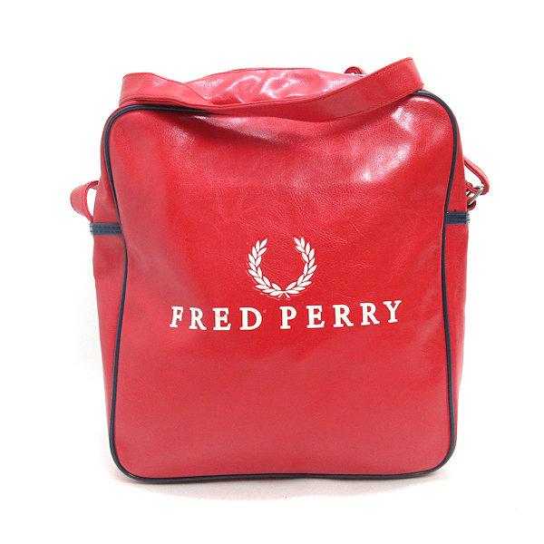 k□フレッドペリー/FREDPERRY ロゴプリント フェイクレザーショルダー