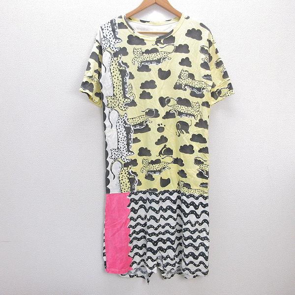 s□日本製□ツモリチサト/tsumori chisato 総柄 ルームウェア【M】黄