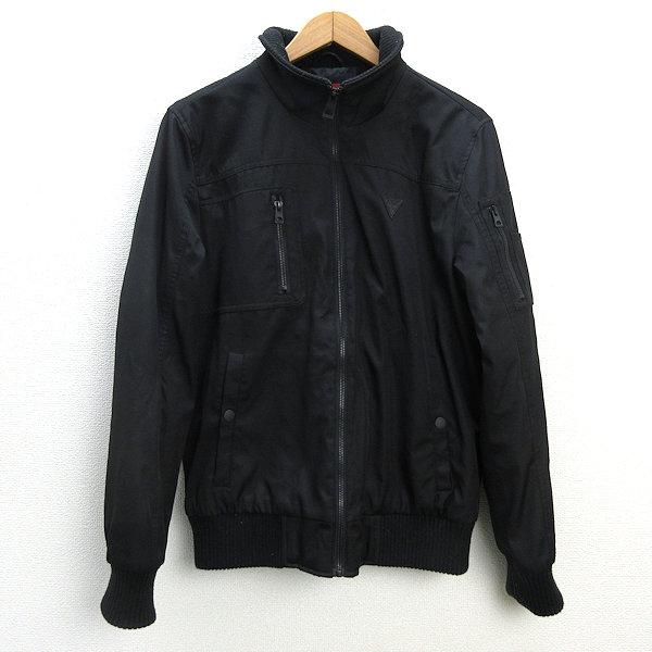 k□ゲス/GUESS 中綿ミリタリージャケットJKT【S】黒/MENS□197【中古 