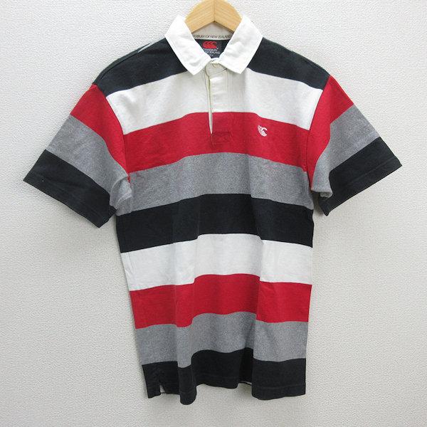 CANTERBURY - 新品　未使用品　カンタベリー　ラガーシャツ　ボーダー　メンズ　マルチカラー y□カンタベリー/CANTERBURY ラグビー マルチボーダー半袖ラガー