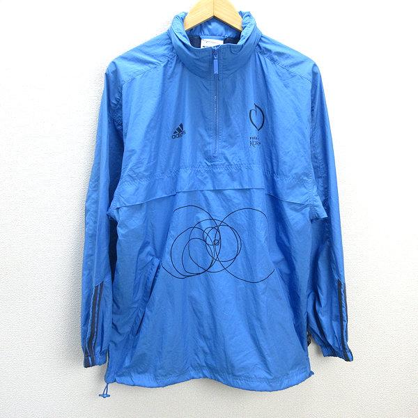 s□アディダス/adidas 日韓ワールドカップ 2002年 薄手ハーフジップ 