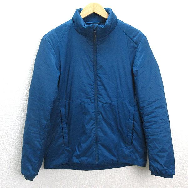 k□ユニクロ/UNIQLO 311-171427 ウォームパデットジャケット【M】紺