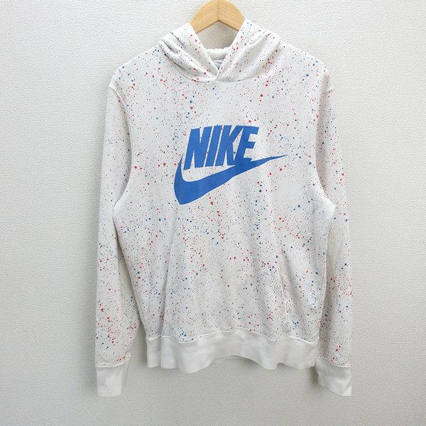 2点まとめNIKE　メンズ　パーカー　ビッグロゴ　プルオーバー　M b1p z□ナイキ/NIKE ビッグロゴプルオーバーパーカー【M】白青/men's/136