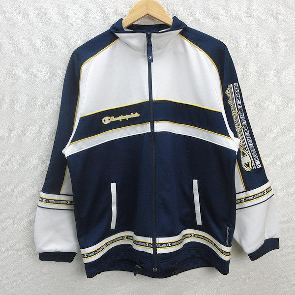 z■90s■チャンピオン/championトラックジャケット/ジャージ【L】紺白/men's/170【中古】■