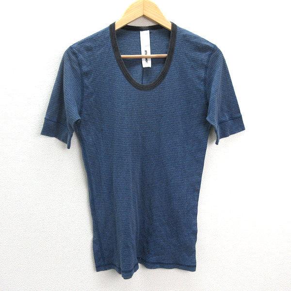z□日本製□アタッチメント/ATTACHMENT ボーダーTシャツ【3】紺/MENS
