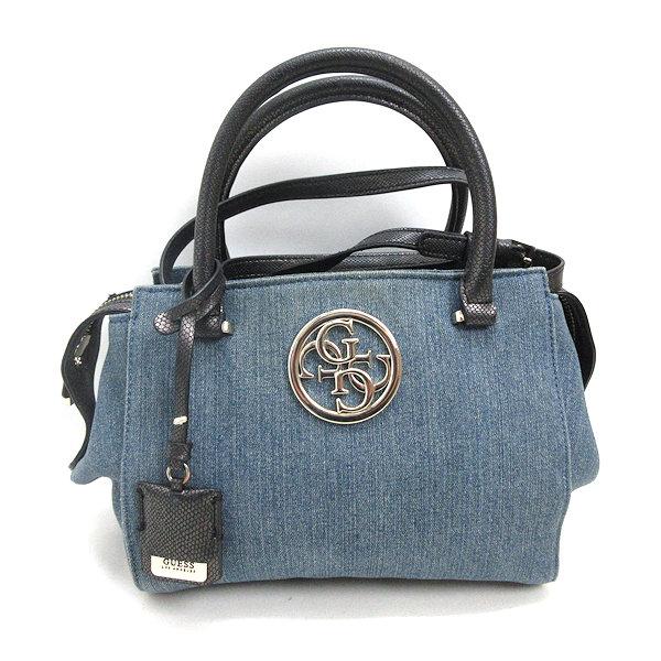 k□ゲス/GUESS デニムショルダーバッグ/2WAY/BAG/LADIES□151【中古