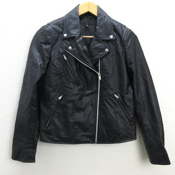 s□ユニクロ/UNIQLO 404207 ネオレザーライダースジャケット【M s□ユニクロ/UNIQLO 404207 ネオレザーライダースジャケット【M