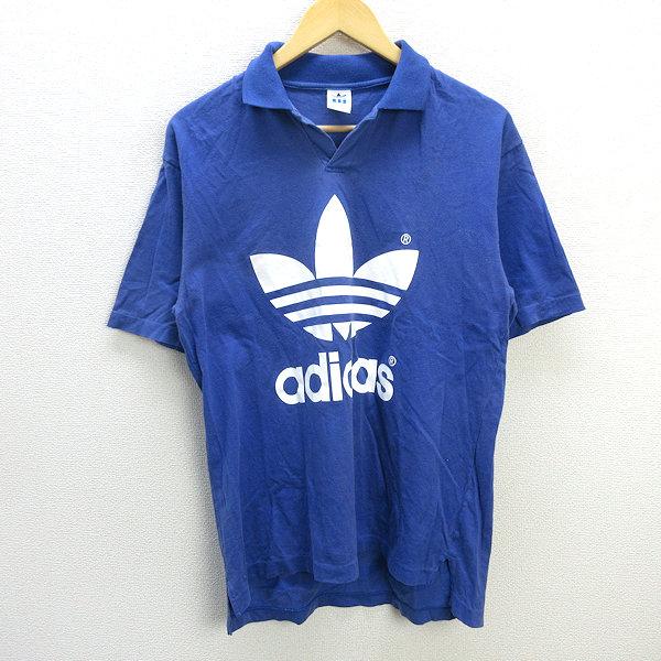 ☆adidas☆アディダス・1988年・デサント社・日本製・半袖ポロシャツ(M) adidas - ☆adidas☆アディダス・1988年・デサント社・日本製・半袖