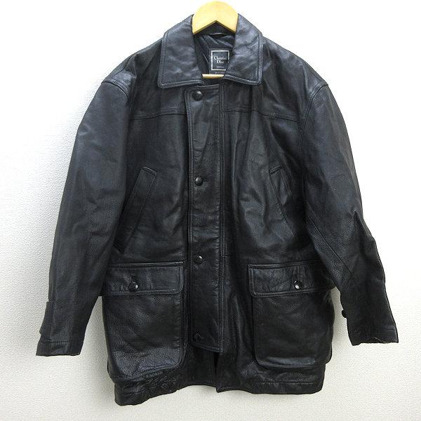 k□80-90s□クリスチャン ディオール/Christian Dior MONSIEUR レザー 
