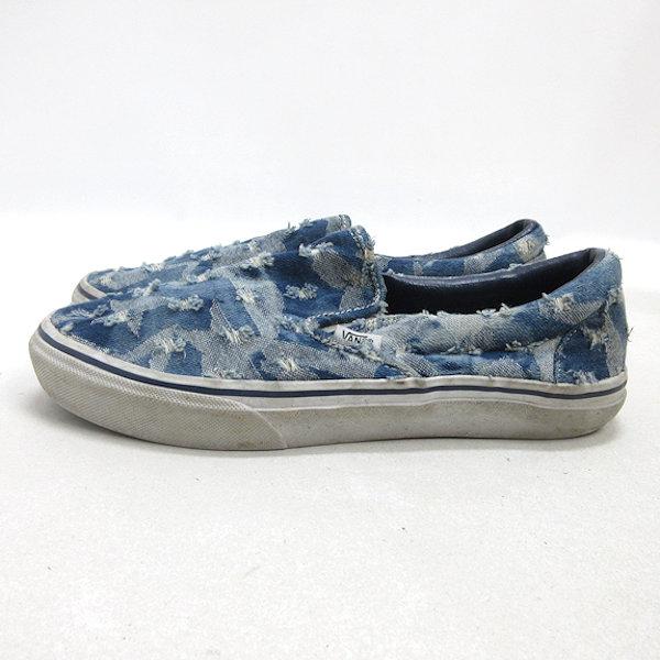 G□【27.5cm】バンズ/VANS デニムスター/スリッポンシューズ G□【27.5cm】バンズ/VANS デニムスター/スリッポンシューズ