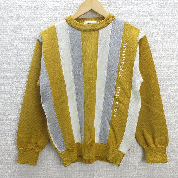 G□タイトリスト/Titleist ニットセーター/ゴルフウェア【M】カラシ