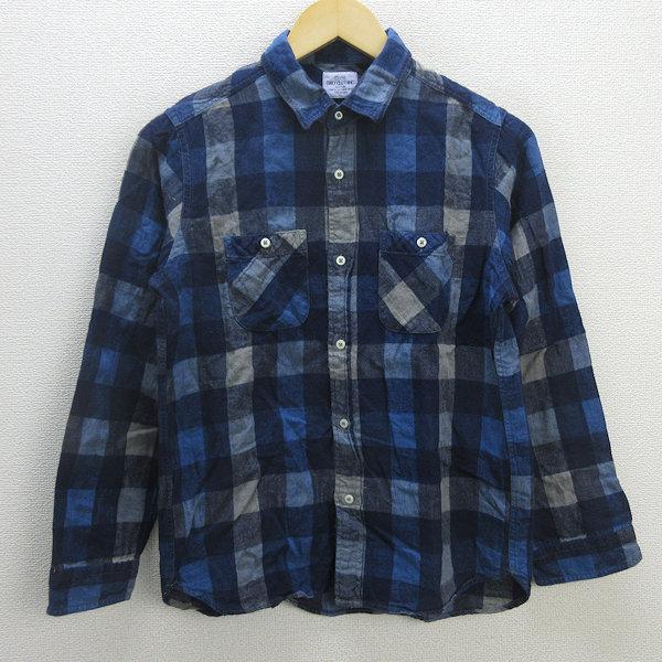 R□コーエン/COEN DAILYCLOTHING 長袖チェックシャツ ネルシャツ □青 