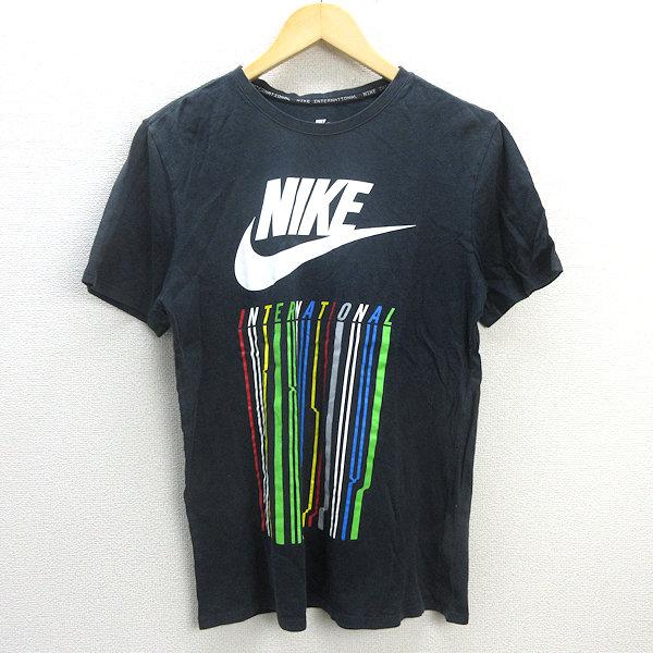 G□ナイキ/NIKE プリントTシャツ/コットン【L】黒/men 