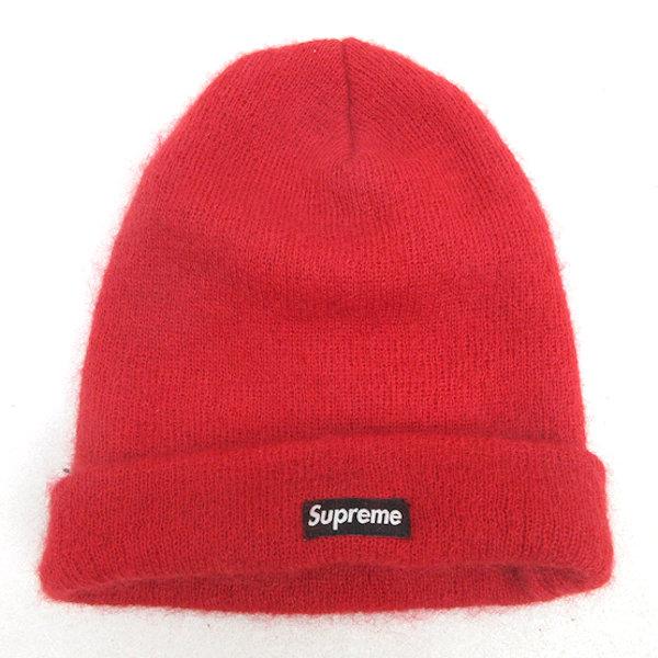 Supreme◇ニットキャップ/FREE/ナイロン/RED/無地/メンズ/モヘア混 （Q 