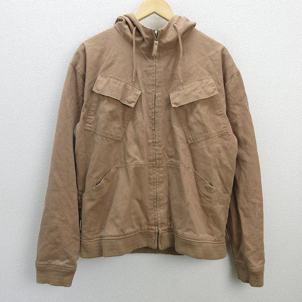 H□DCシューズ/DC Shoes ダック地 フーディジャケットJKT【L】ベージュ 
