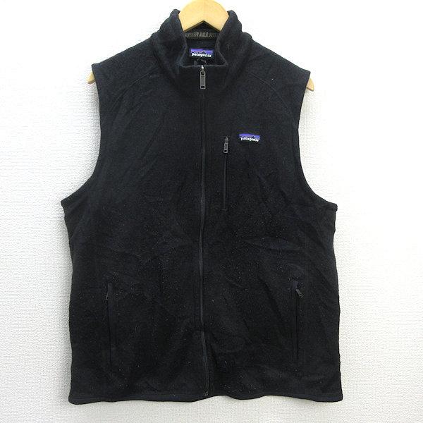 Patagonia 黒 ジップアップベスト Patagonia パタゴニア 黒 ジップアップベスト