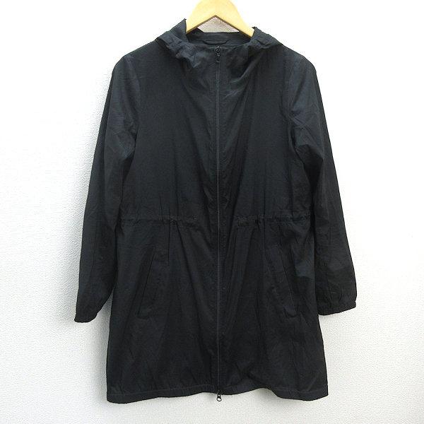 U□ユニクロ/UNIQLO ポケッタブルロングパーカー/212-157491【S】黒