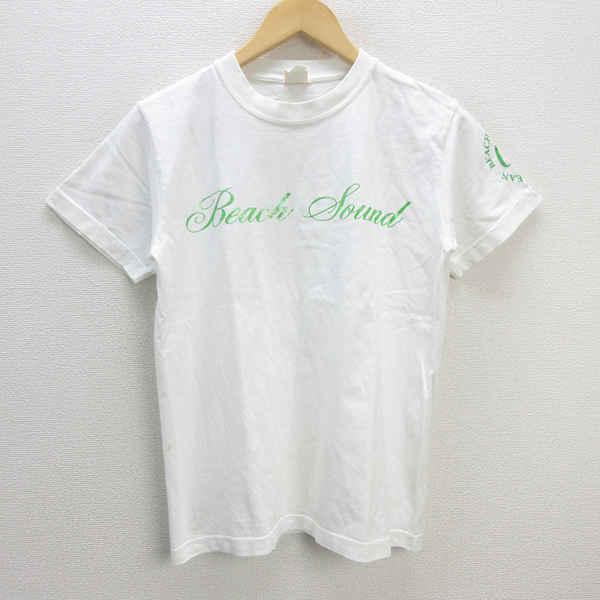 D□ビーチサウンド/Beach Sound バックプリント 半袖Tシャツ【S】白