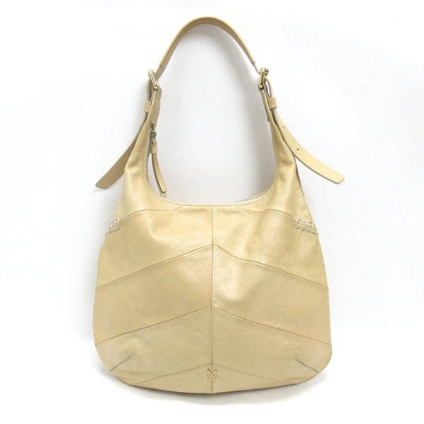 H□サザビー/SAZABY レザートートバッグ ハンドバッグ ベージュ BAG  