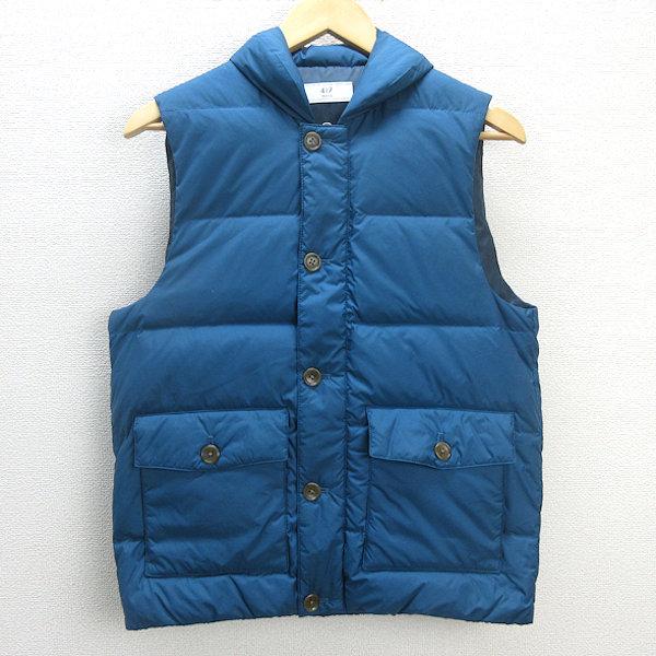 D□エディフィス/417 EDIFICE カラー ダウンベスト【M】青/MENS/17 
