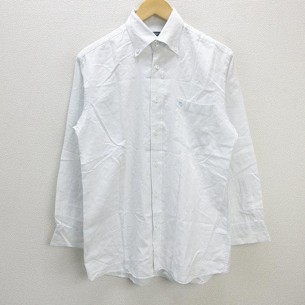 G□バーバリー/Burberry LONDON 長袖BDシャツ/コットン【M】白系/men's