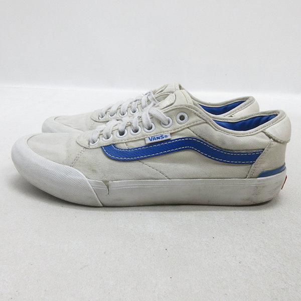 H□【24.5cm】バンズ/VANS 721454 ローカットスニーカー/白青/MENS表記